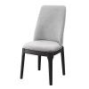 Light Grey and Grey Oak Upholstered Side Chairs (Set of 2)