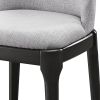 Light Grey and Grey Oak Upholstered Side Chairs (Set of 2)