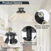 Farmhouse Industrial Semi Flush Mount Adjustable 5-Light Ceiling Light Fixture Matte Black Finish for Hallway Kitchen Island Entryway Bedroom