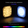 Full color RGB pocket fill light mini mobile phone live broadcast square fill light camera photography portable led light