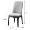 Light Grey and Grey Oak Upholstered Side Chairs (Set of 2)