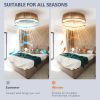 Bohemian style LED Dimmable Ceiling Light With Built-In Fan - Remote Control