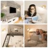 Wall Light LED Wall lamp with Rechargeable Battery Operated for Bedroom Cabinet