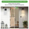Outdoor waterproof transparent LED crystal wall lamp (2 packs) with light sense