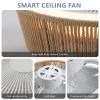 Bohemian style LED Dimmable Ceiling Light With Built-In Fan - Remote Control
