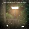 Outdoor Rattan Solar Powered Floor Lamp IP65 Waterproof LED Light for Garden Yard Terrance Patio