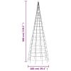 Christmas Tree Light on Flagpole 550 LEDs Warm White 118.1"