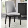 Light Grey and Grey Oak Upholstered Side Chairs (Set of 2)