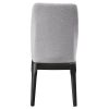Light Grey and Grey Oak Upholstered Side Chairs (Set of 2)
