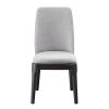 Light Grey and Grey Oak Upholstered Side Chairs (Set of 2)