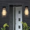 Outdoor waterproof transparent LED crystal wall lamp (2 packs) with light sense