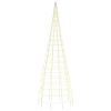 Christmas Tree Light on Flagpole 550 LEDs Warm White 118.1"