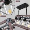 5-Light Retro Farmhouse Chandelier For Kitchen, Living room, Dining room Red and Black(No Bulbs)