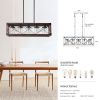5-Light Retro Farmhouse Chandelier For Kitchen, Living room, Dining room Red and Black(No Bulbs)