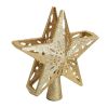 Christmas Tree Topper Star with Projector Light White Revolving White Snowflake Pattern