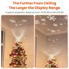 Christmas Tree Topper Star with Projector Light White Revolving White Snowflake Pattern