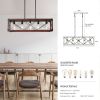 5-Light Retro Farmhouse Chandelier For Kitchen, Living room, Dining room Red(No Bulbs)