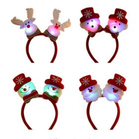 LED Christmas Headbands Festive Light-Up Hair Bands for Women and Girls (size: 4PCS)