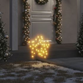 Christmas Light Decorations with Spikes 3 pcs Star 50 LEDs 11.4" (Color: Black)
