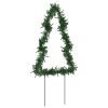 Christmas Light Decorations with Spikes 3 pcs Tree 50 LEDs 11.8"