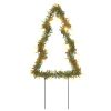 Christmas Light Decorations with Spikes 3 pcs Tree 50 LEDs 11.8"