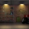 Solar Shed Lights Dual Lighting Heads Dimmable Timing Dusk To Dawn Sensor Hanging Lamp IP65 Waterproof Remote Control