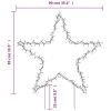 Christmas Light Decoration with Spikes Star 115 LEDs 33.5"