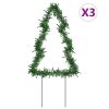 Christmas Light Decorations with Spikes 3 pcs Tree 50 LEDs 11.8"