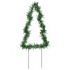Christmas Light Decorations with Spikes 3 pcs Tree 50 LEDs 11.8"